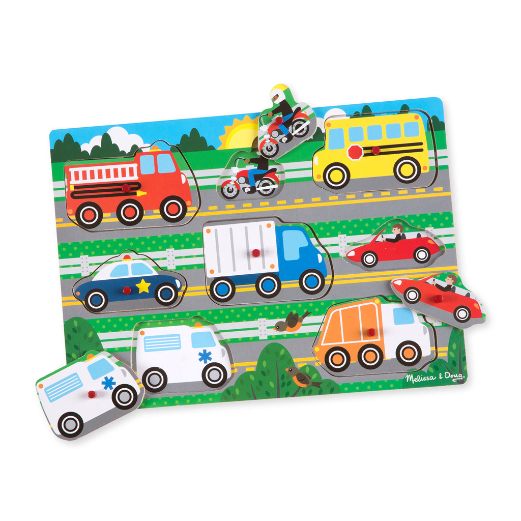 Melissa & Doug Vehicles Peg Puzzle