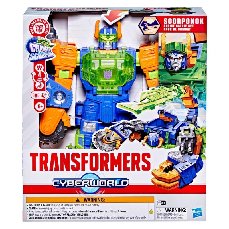 Transformers - Cyberworld Scorponok Strike Battle Action Figure Playset | 6Y+ Transformers - Cyberworld Scorponok Strike Battle Action Figure Playset | 6Y+
