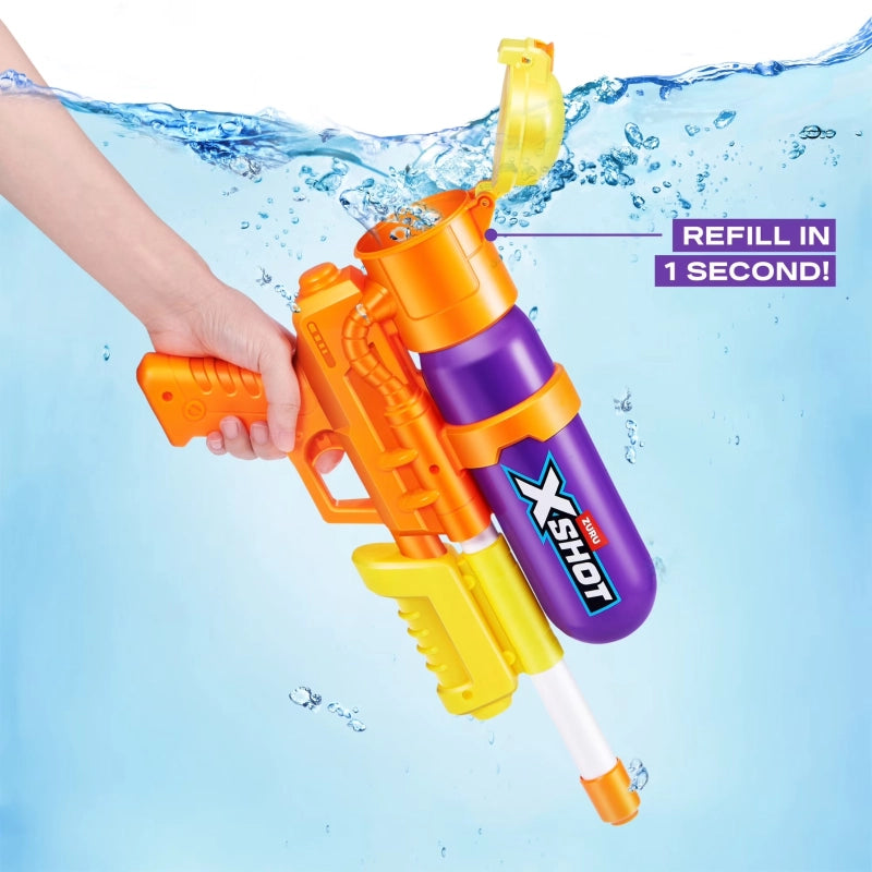 X-Shot - Water Fast Fill 80s Super Splash Water Blaster- Orange/Purple | 6Y+ X-Shot - Water Fast Fill 80s Super Splash Water Blaster- Orange/Purple | 6Y+