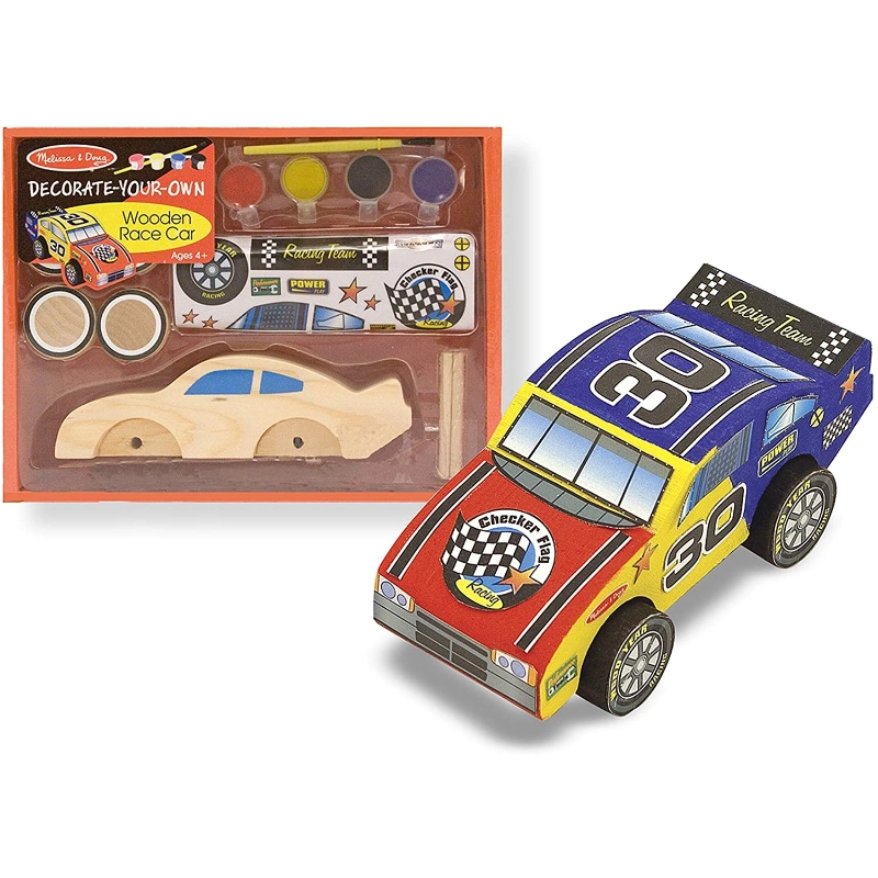 Melissa & Doug - Decorate-Your-Own Wooden Race Car | 4Y+
