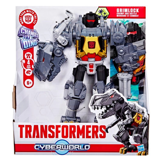 Transformers - Cyberworld Grimlock Chomp & Battle 9-Inch Action Figure | 6Y+