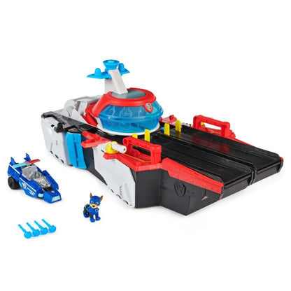 Paw Patrol - Movie 2 - Aircraft Carrier HQ Playset with Chase Figure
