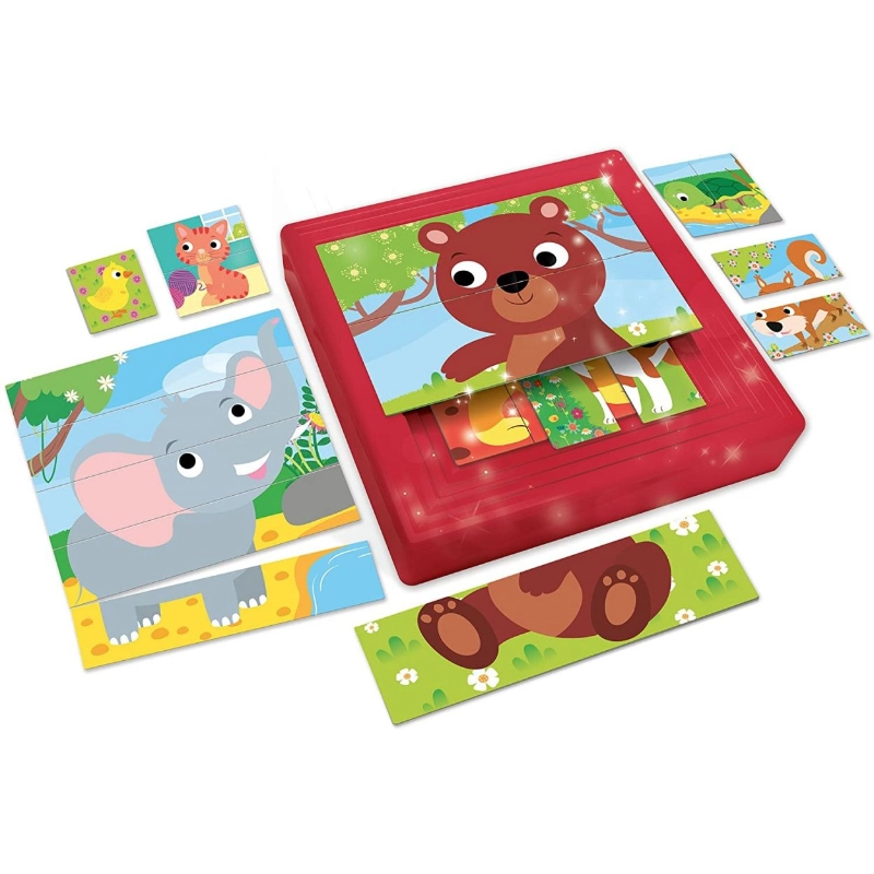 Lisciani - Carotina Baby 8 Progressive Puzzle- Baby Animals | 1Y+