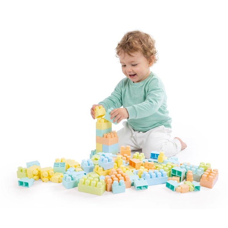 Dolu - Colour Big Blocks in Plastic Box- 85 Pcs (Pastel Colors) | 18M+
