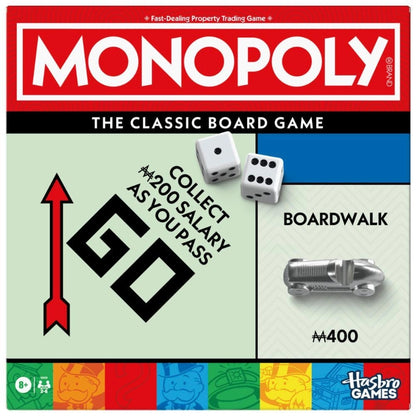 Hasbro Gaming - Monopoly Classic Game with Storage Tray (Refresh Version) (English) | 8Y+