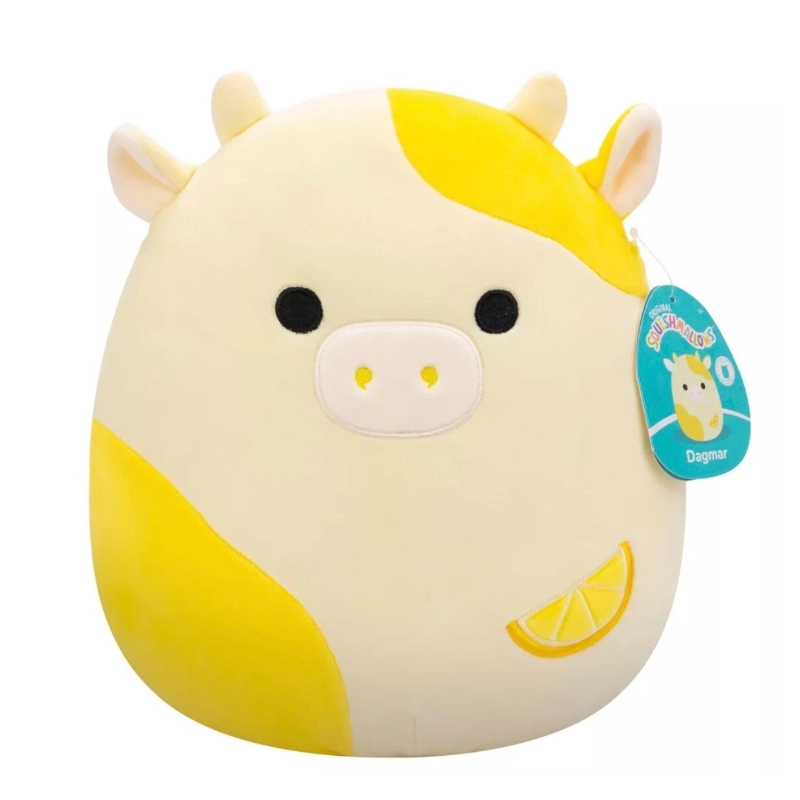 Squishmallows - دمية قطيفة متوسطة 12 بوصة داغمار البقرة الليمونية | 1-6 سنوات Squishmallows - دمية قطيفة متوسطة 12 بوصة داغمار البقرة الليمونية | 1-6 سنوات