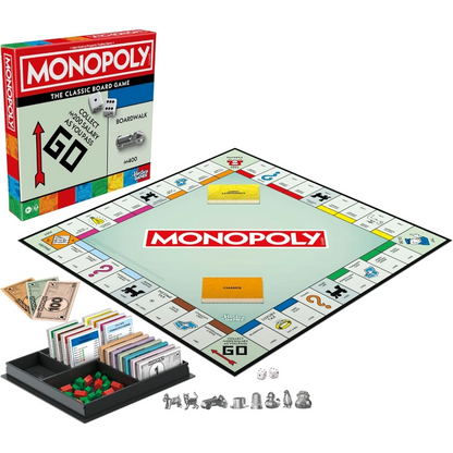 Hasbro Gaming - Monopoly Classic Game with Storage Tray (Refresh Version) (English) | 8Y+