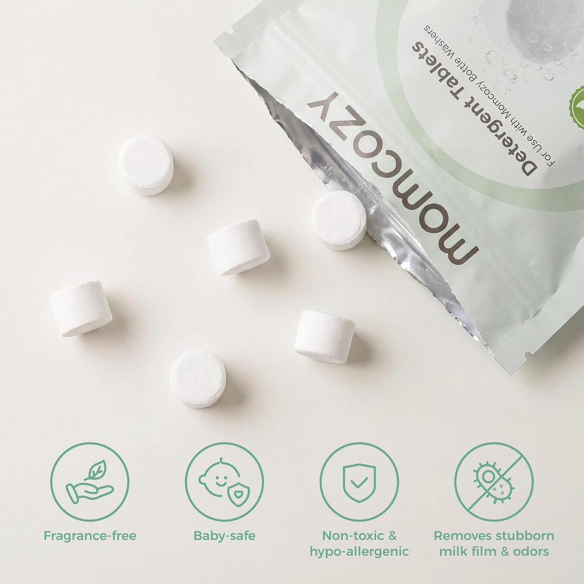 Momcozy KleanPal Pro Bottle Washer Detergent Tablets | 120 Tablets