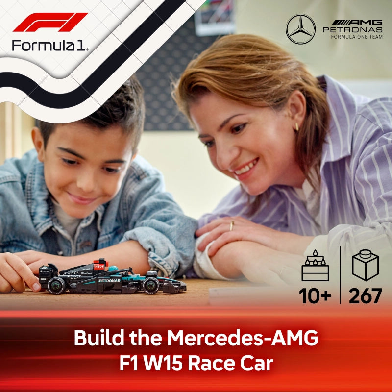 ليغو - سيارة سباق مرسيدس-AMG F1 W15 | 267 قطعة | 10 سنوات فأكثر ليغو - سيارة سباق مرسيدس-AMG F1 W15 | 267 قطعة | 10 سنوات فأكثر
