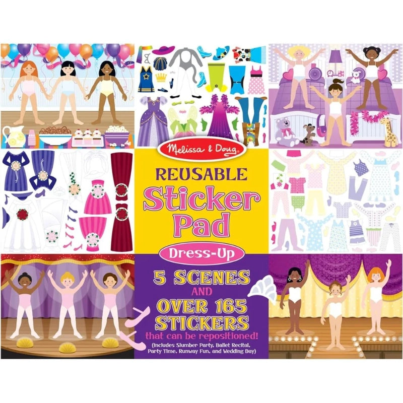 Melissa & Doug - لوحة الملصقات القابلة لإعادة الاستخدام - ألبسي الدمية | 3 سنوات فما فوق Melissa & Doug - لوحة الملصقات القابلة لإعادة الاستخدام - ألبسي الدمية | 3 سنوات فما فوق