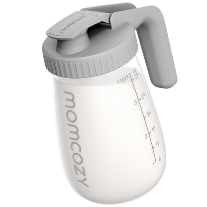 Momcozy - Breast Milk Storage Glass Container | 32oz | Gray