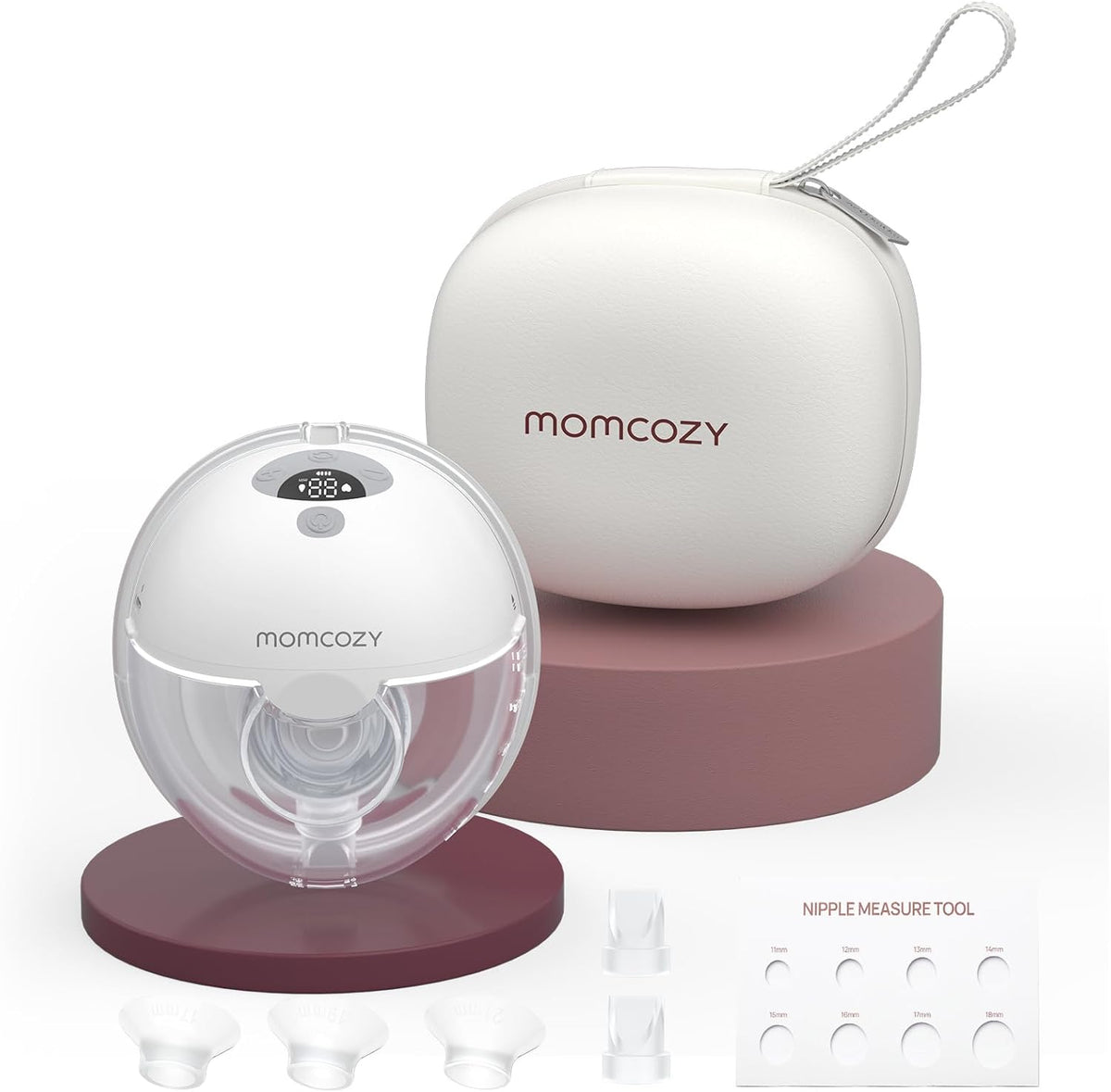Momcozy M5 Smart Wearable Breast Pump | Gray | Single