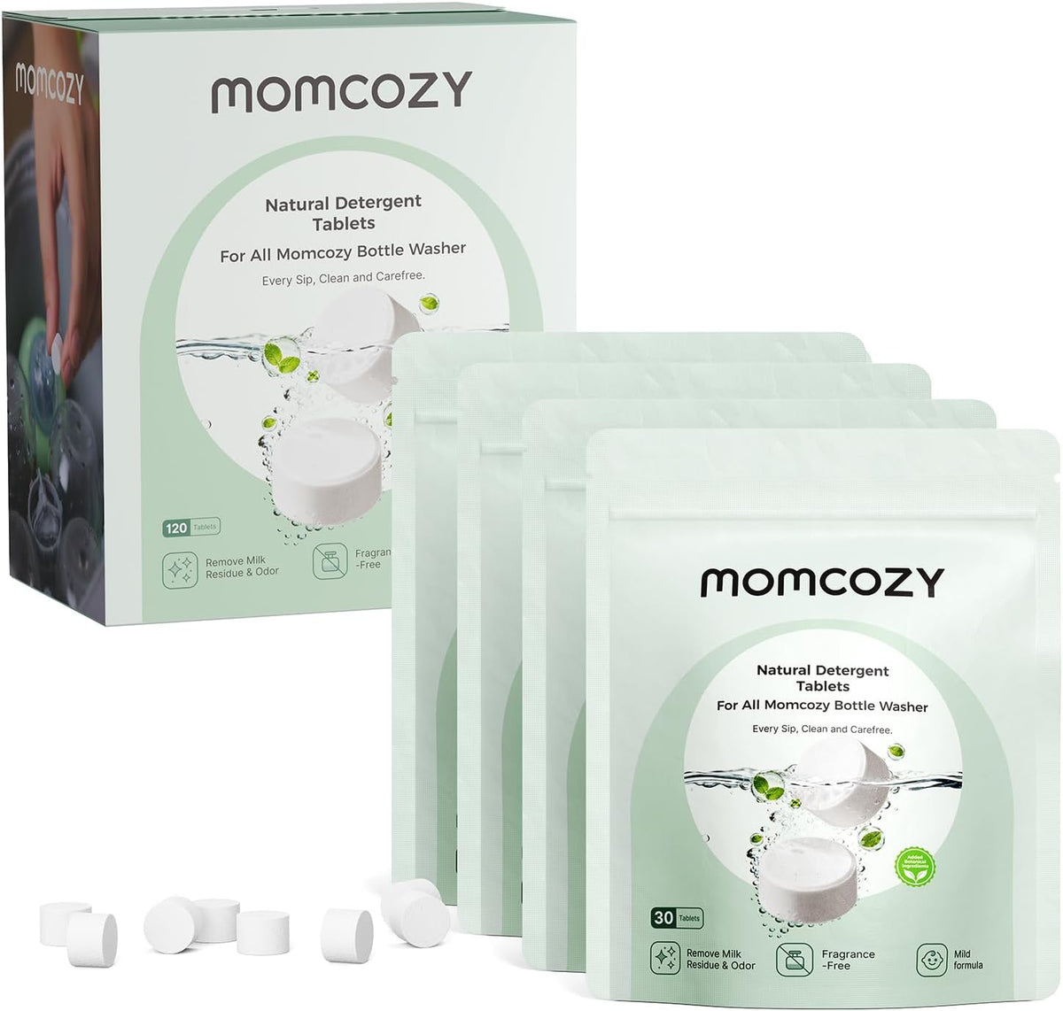 Momcozy Natural Detergent Tablets | 120 Tablets