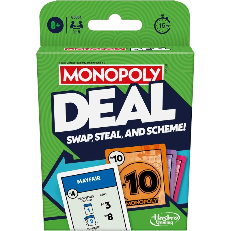 Hasbro Gaming - Monopoly Deal Card Game (Refreshed Version) | 8Y+