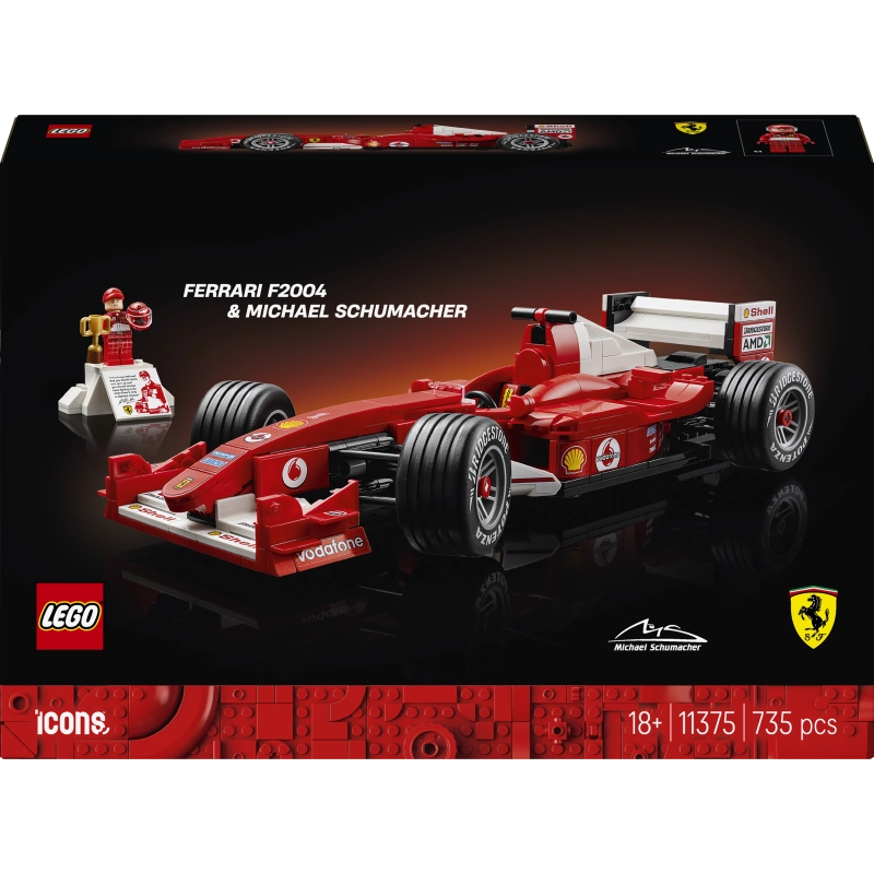ليغو - فيراري F2004 ومايكل شوماخر | 735 قطعة | 18 سنة فأكثر ليغو - فيراري F2004 ومايكل شوماخر | 735 قطعة | 18 سنة فأكثر