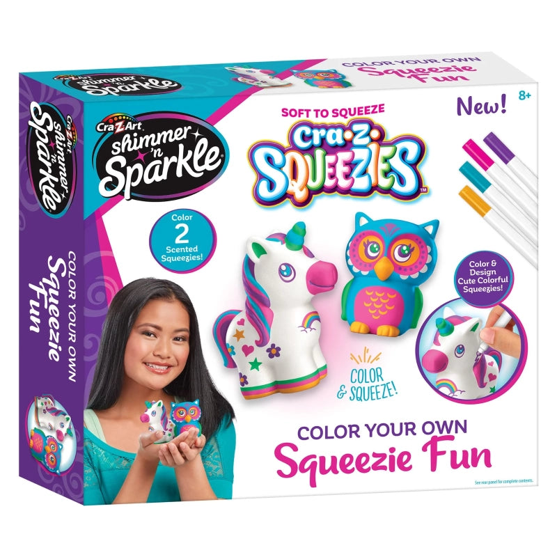 Cra-Z-Art - Shimmer 'n Sparkle Color Your Own Squeezie Fun (Pack of 2) | 8Y+