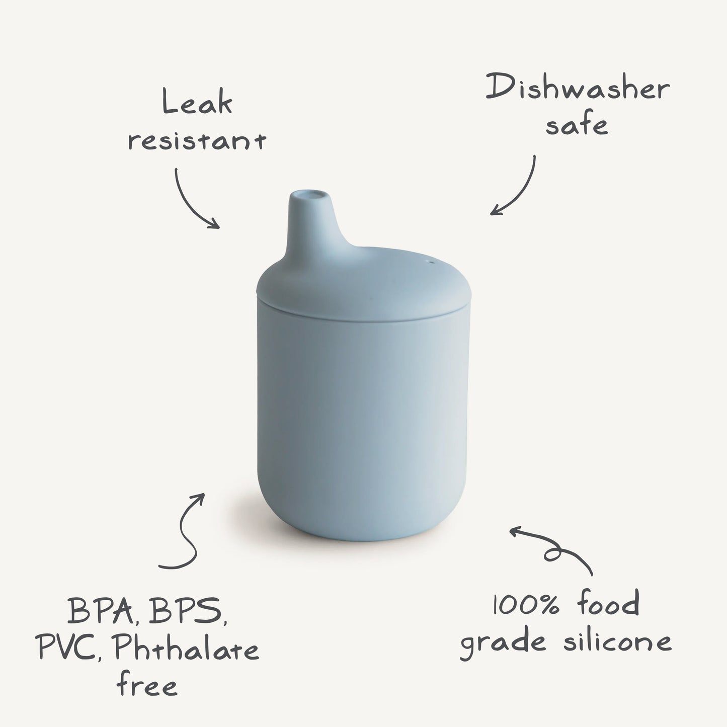 MUSHIE - Silicone Sippy Cup | Pale Daffodil
