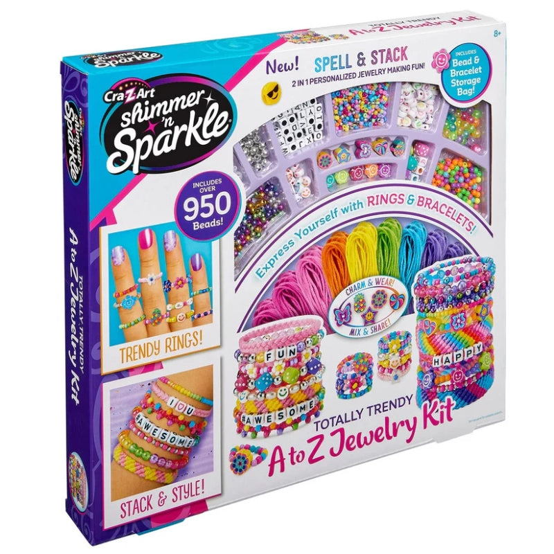 Cra-Z-Art - Shimmer 'n Sparkle A to Z Jewelry Making Kit | 8Y+