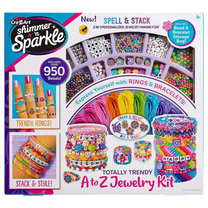 Cra-Z-Art - Shimmer 'n Sparkle A to Z Jewelry Making Kit | 8Y+