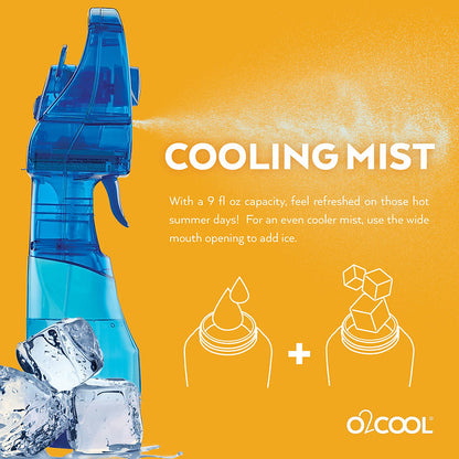 O2COOL LED Misting Fan - Blue