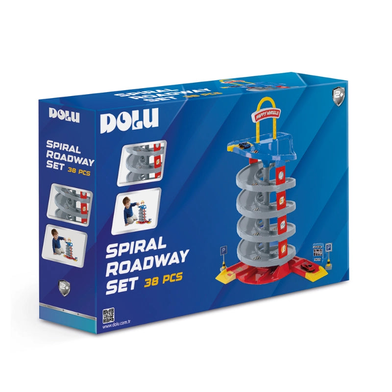 Dolu - Spiral Roadway Set- 38 Pcs (Updated Package) | 2Y+ Dolu - Spiral Roadway Set- 38 Pcs (Updated Package) | 2Y+