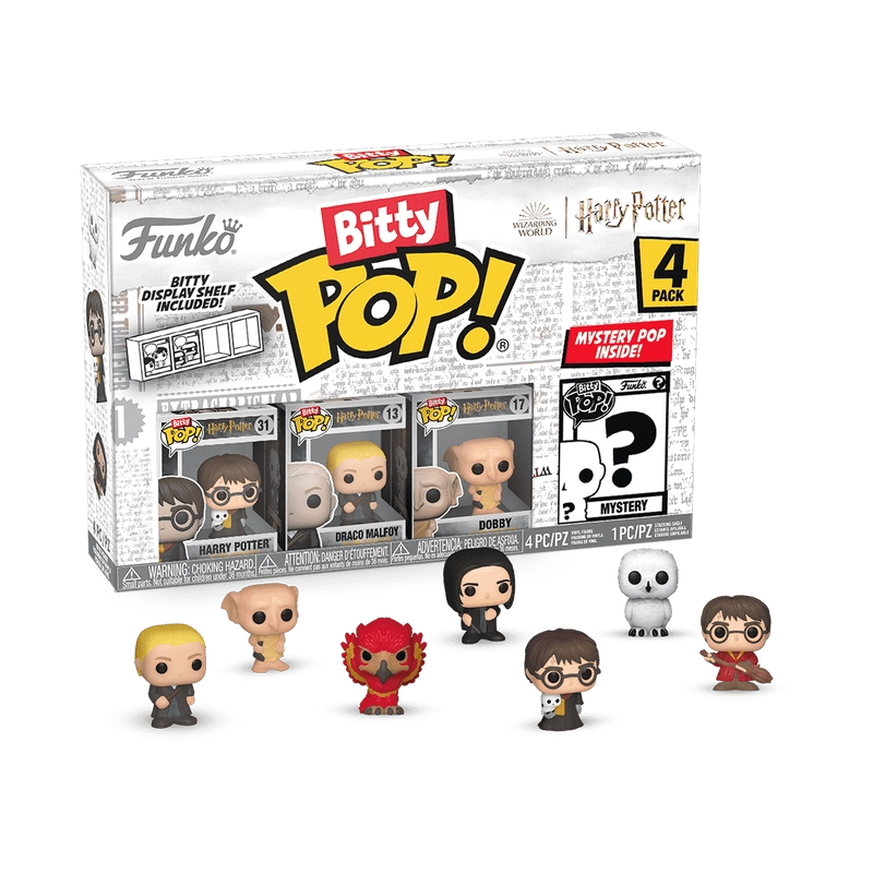 Funko - Bitty Pop! أفلام: هاري بوتر - هاري حزمة من 4 | 3 سنوات فما فوق Funko - Bitty Pop! أفلام: هاري بوتر - هاري حزمة من 4 | 3 سنوات فما فوق