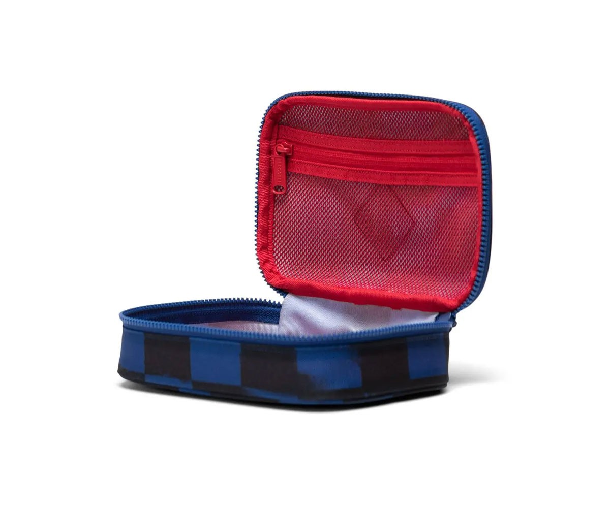 Herschel Heritage Pencil Case Stencil Checker Sodalite Blue 2L - open view