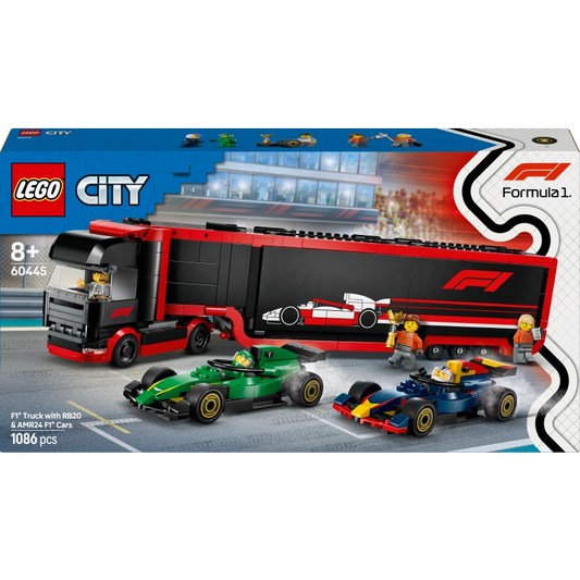Lego - F1 Truck with RB20 & AMR24 F1 Cars 1086 Pcs 8Y+ — BambiniJO Jordan
