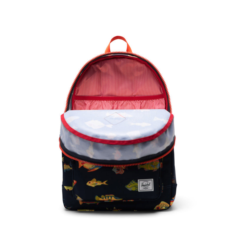 Herschel Heritage Youth Backpack Something Fishy - side/detail view