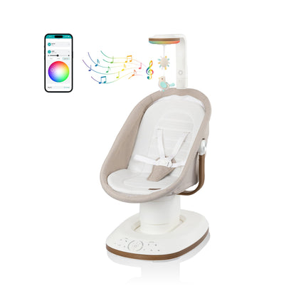 Evenflo Elara 2-in-1 Smart Motion Swing & Soothing Nest Coastal Coffee