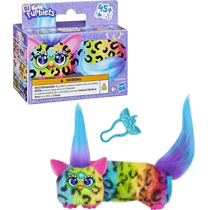 Furby - DJ Furblets Mini Electronic Plush Toy- Rain-Bow-Kat | 6Y+