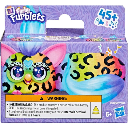 Furby - DJ Furblets Mini Electronic Plush Toy- Rain-Bow-Kat | 6Y+