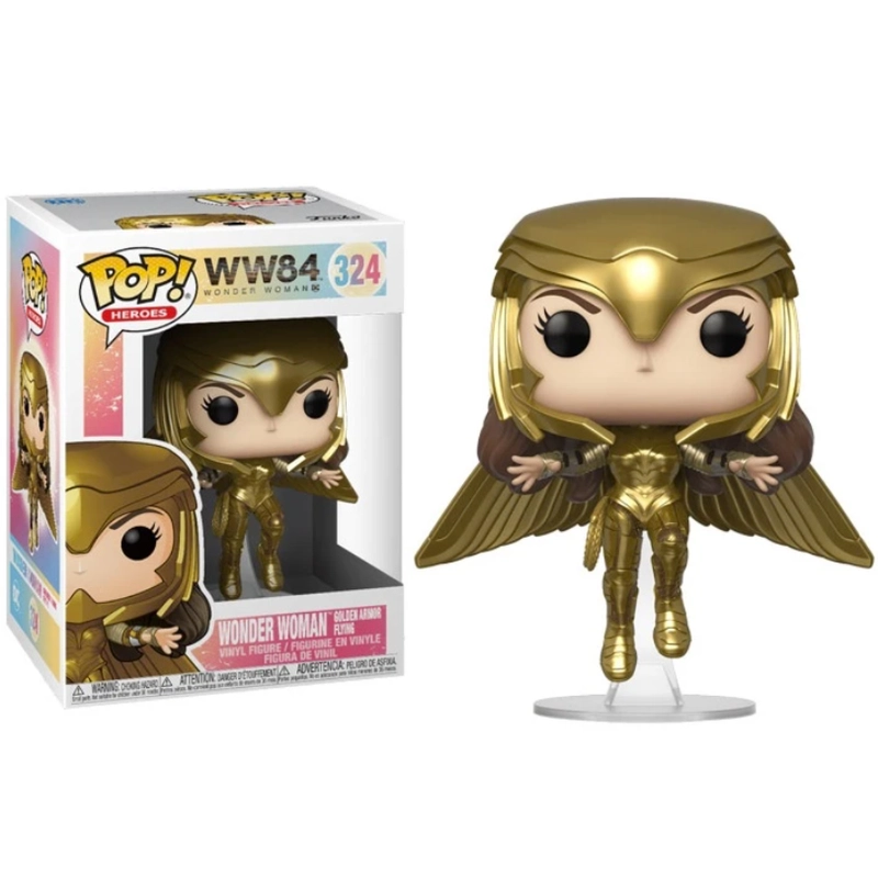 Funko - Pop! Heroes: WW 1984- Wonder Woman Gold Flying (Metallic) | 3Y+