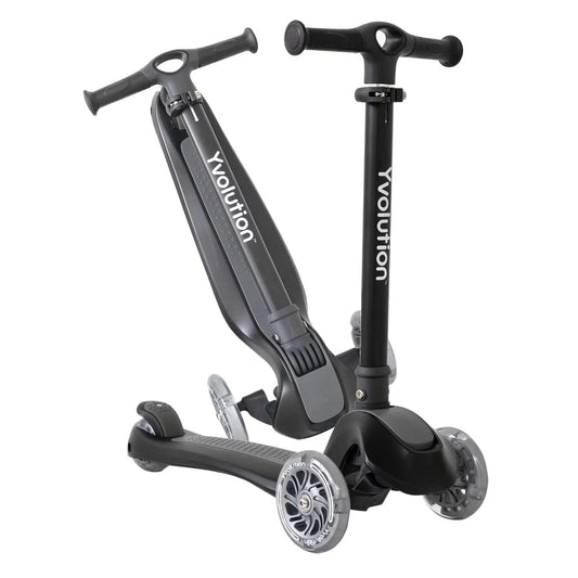 Yvolution - Y Glider Air 3-Wheel Premium Scooter- Black | 3-8 Years