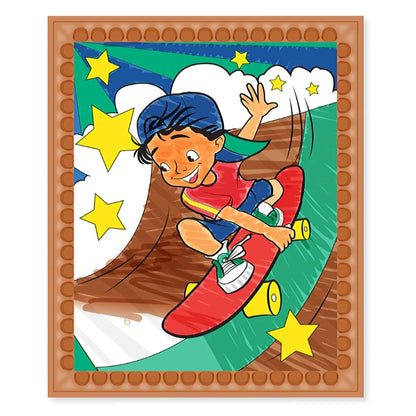 Melissa & Doug - Color by Numbers Coloring Pad- Blue | 5Y+