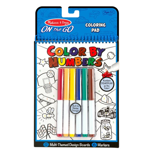 Melissa & Doug - Color by Numbers Coloring Pad- Blue | 5Y+