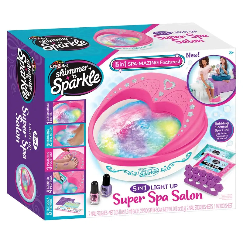 Cra-Z-Art - Shimmer 'n Sparkle 5-in-1 Light Up Super Spa Salon | 8Y+ Cra-Z-Art - Shimmer 'n Sparkle 5-in-1 Light Up Super Spa Salon | 8Y+