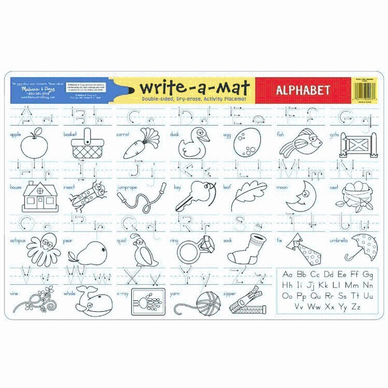 Melissa & Doug - لوح الكتابة بالحروف الأبجدية (6 قطع) | 4 سنوات فما فوق Melissa & Doug - لوح الكتابة بالحروف الأبجدية (6 قطع) | 4 سنوات فما فوق