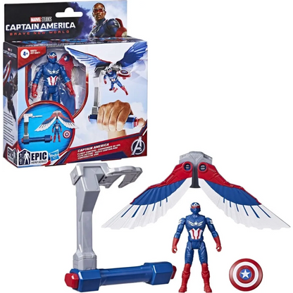 Marvel - Epic Hero Series Captain America: Brave New World Flight Control Figure 4-Inch | 4Y+