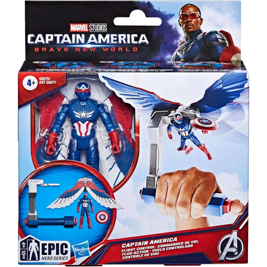 Marvel - Epic Hero Series Captain America: Brave New World Flight Control Figure 4-Inch | 4Y+