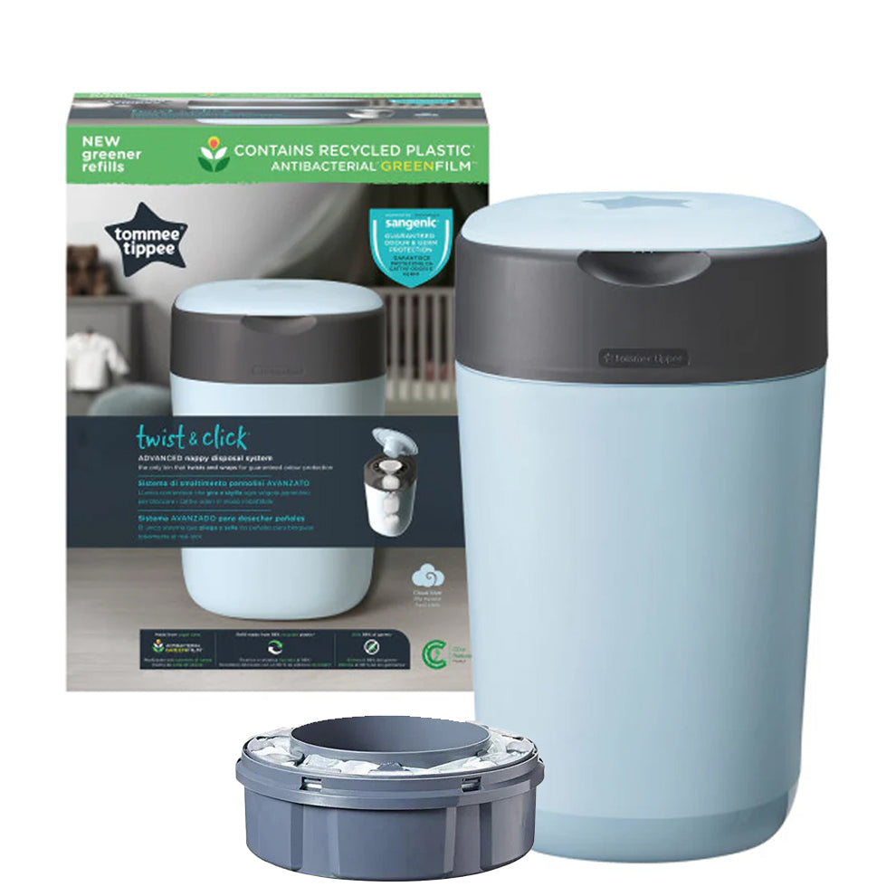 Tommee Tippee Twist & Click Disposal System | Blue | With 1 Cassette Inside Tommee Tippee Twist & Click Disposal System | Blue | With 1 Cassette Inside
