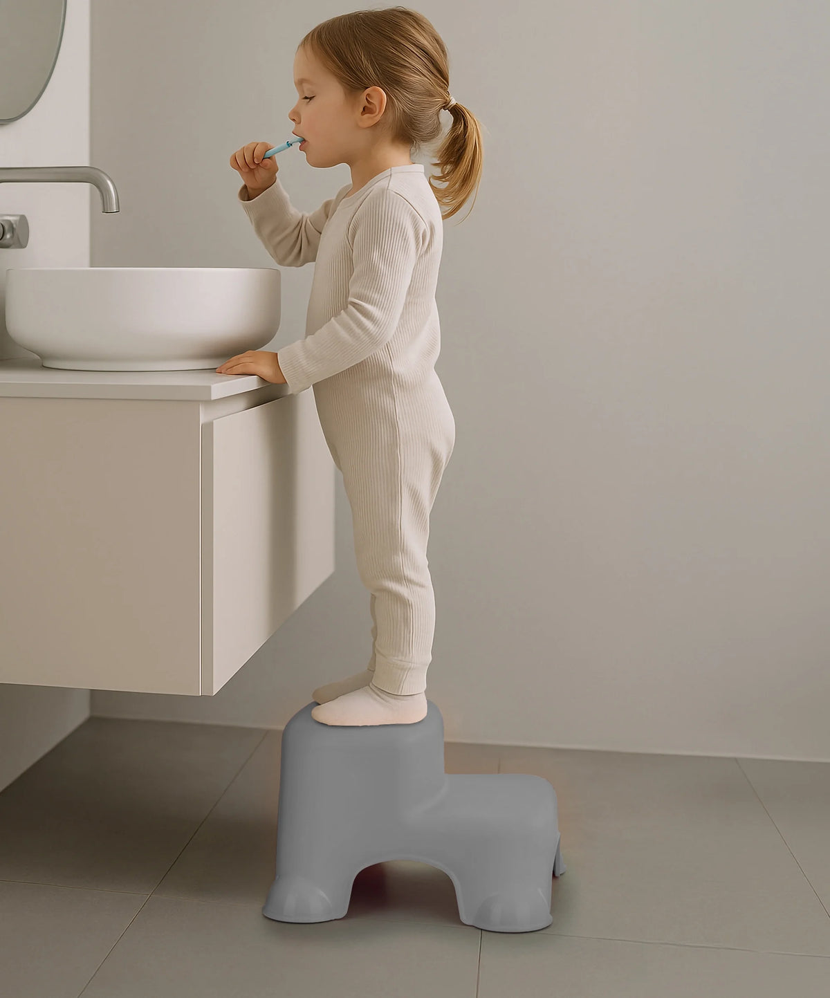 BabyJem Step Stool Soft Grey
