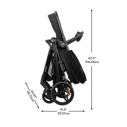 Evenflo - Pivot NXT Travel System with LiteMax NXT Infant Car Seat | Ebony Black