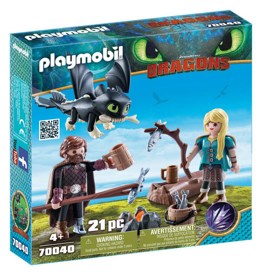 Hiccup and Astrid Playset- 21 Pcs