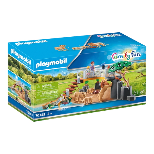 Playmobil - Outdoor Lion Enclosure- 61 Pcs | 4Y+