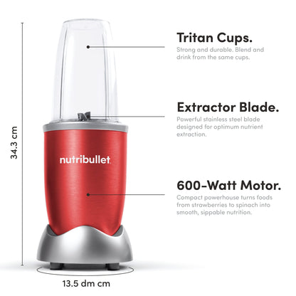 NutriBullet - Blender | Red | 600W | 9 Pcs