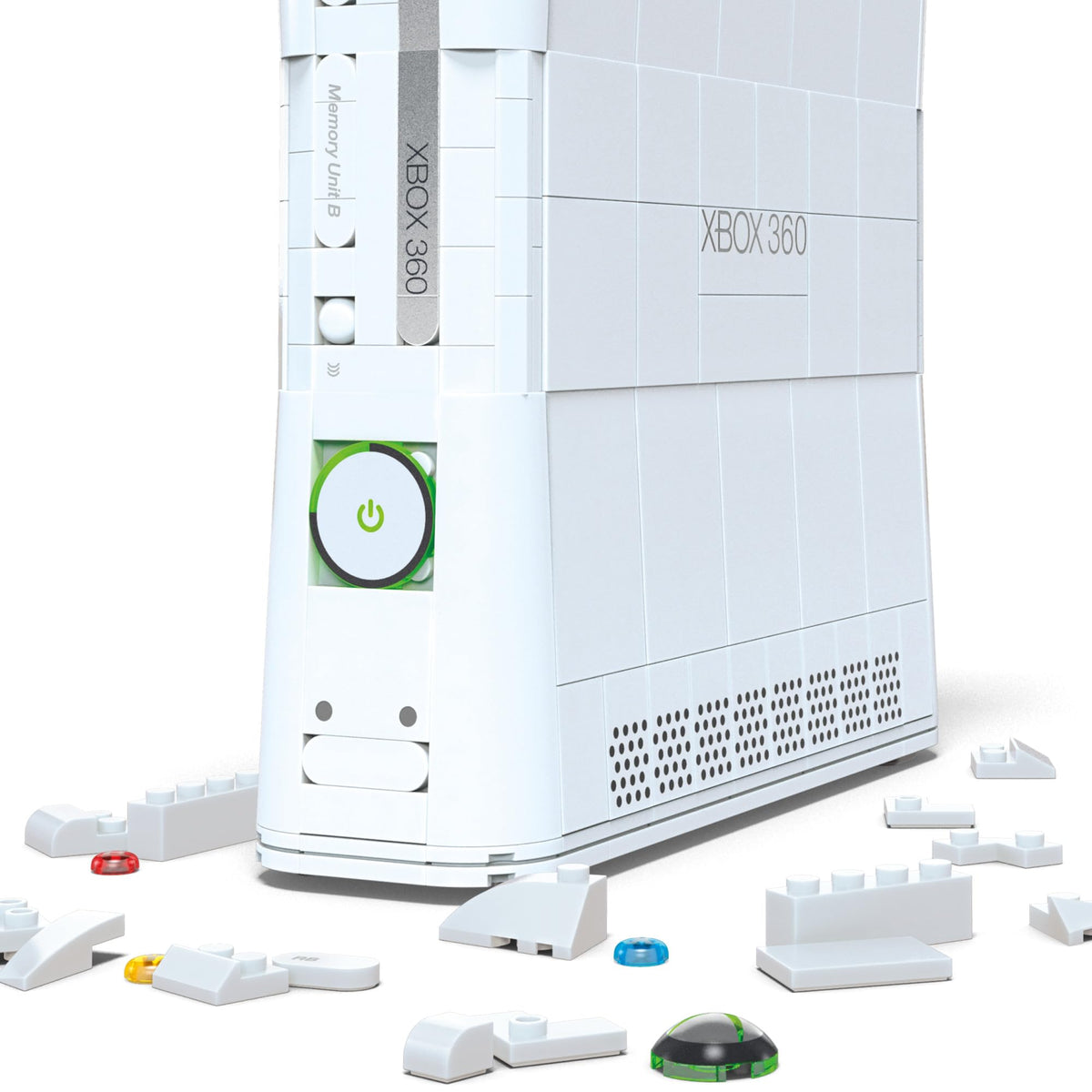 MEGA Microsoft Xbox 360 collectible building set box and built model
