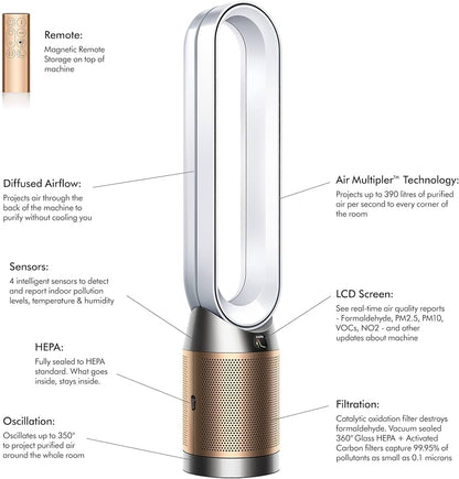 Dyson -  Air Purifier Cool Formaldehyde TP09 - White/Gold
