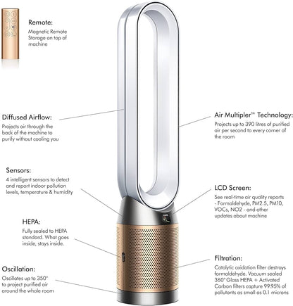 Dyson -  Air Purifier Cool TP07  - Nickel/Gold