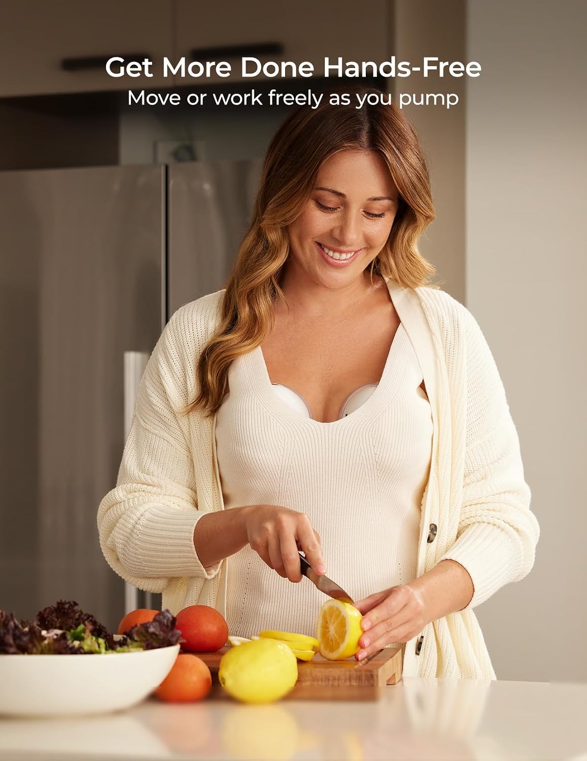 Momcozy M5 Smart Wearable Breast Pump | Gray | Single
